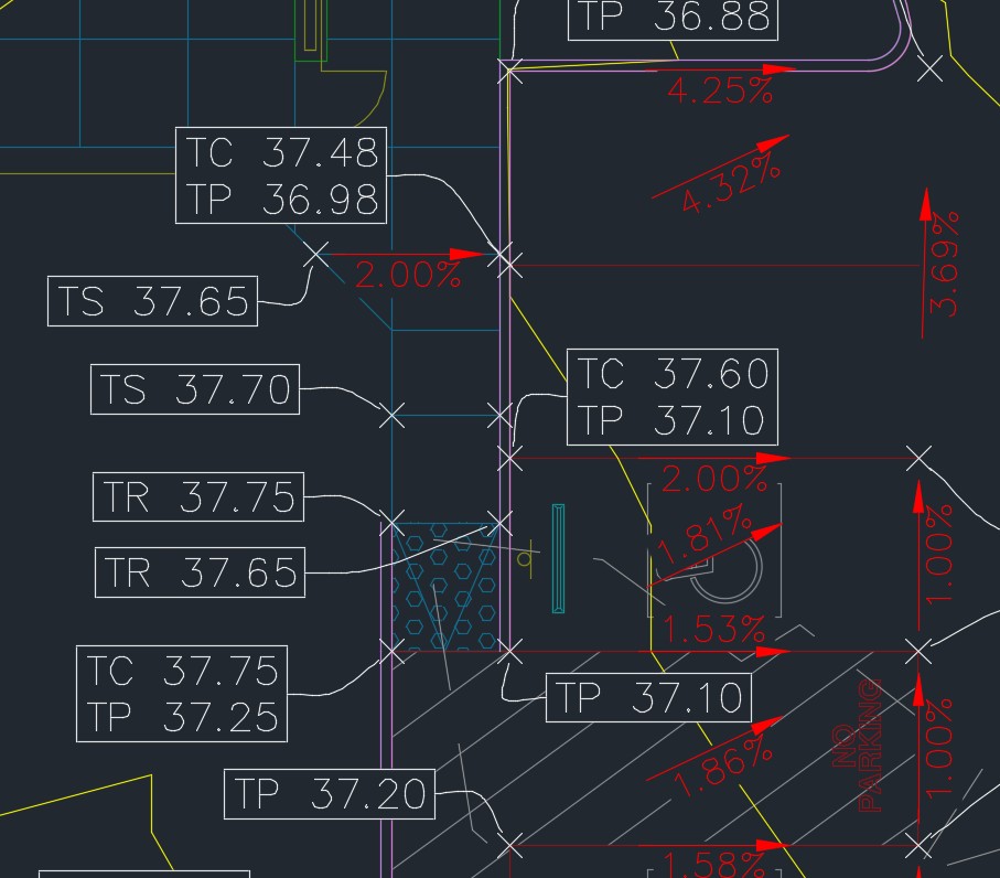 ADA ramp plan view sample sheet