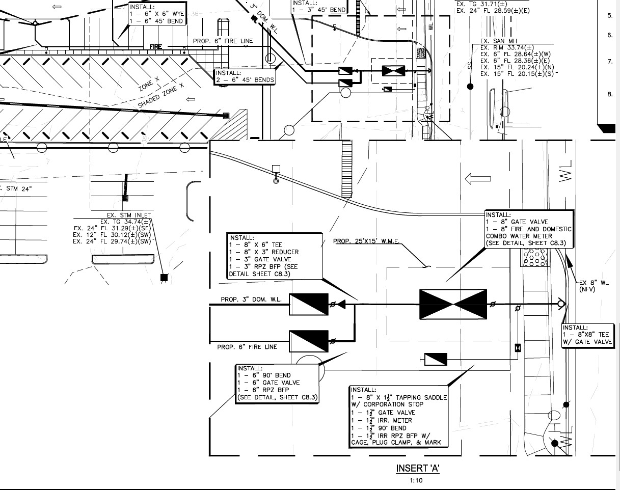 Utility plan sample sheet